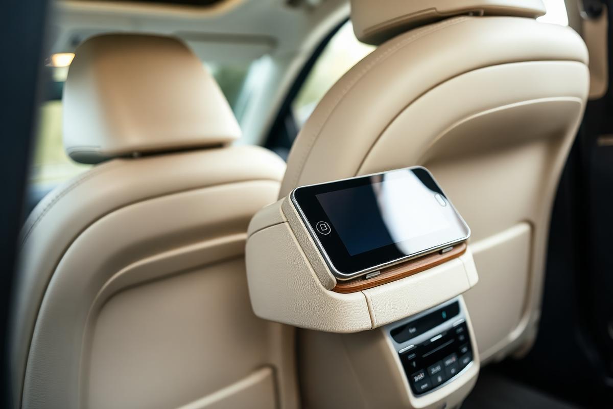 Lexus LM細節照片：細節：後座扶手觸控面板，空調影音自己調