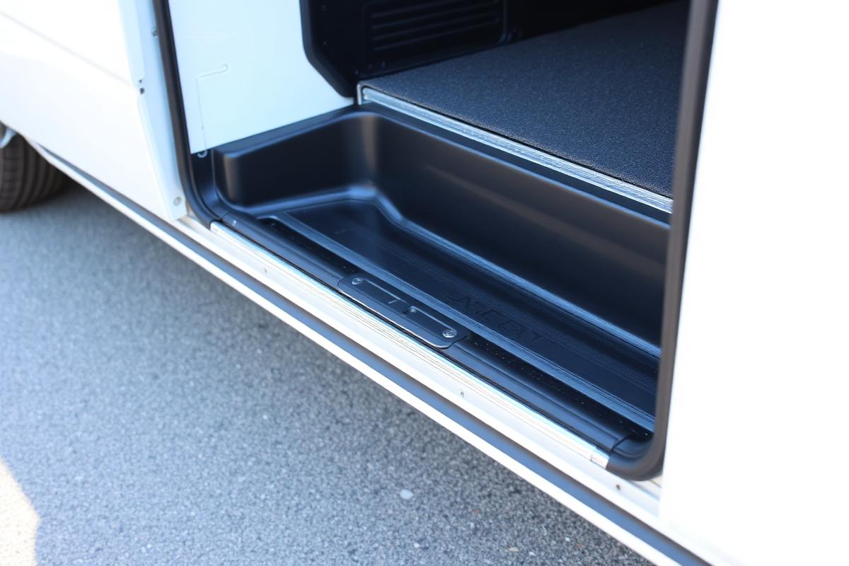 大T保母車（VW Crafter）細節照片：細節：低底盤側滑門踏階，長輩小孩上下車穩